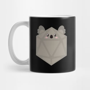 Polyhedral 20 Sided Dice Koala - Tabletop RPG and Animal Lovers Mashup Mug